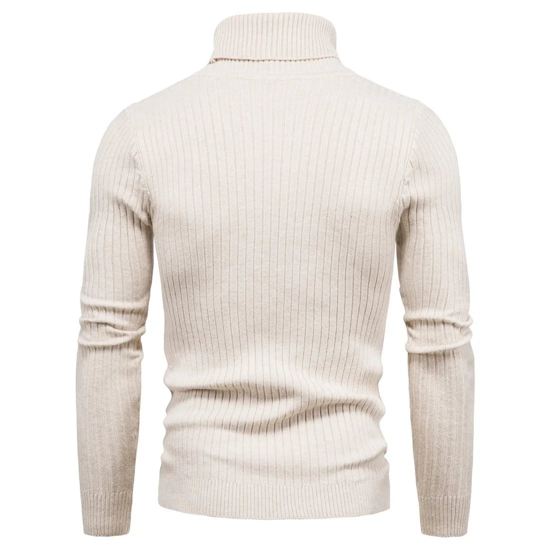 Dominic Casual Solid Soft Knitted Long Sleeve Turtleneck Sweater