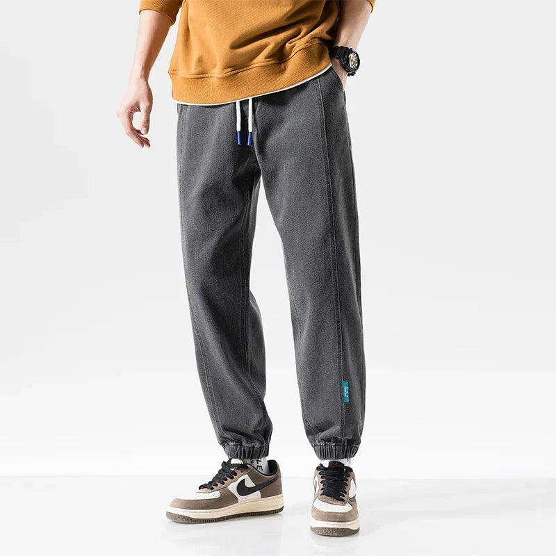 Light Wash Denim Joggers Pants
