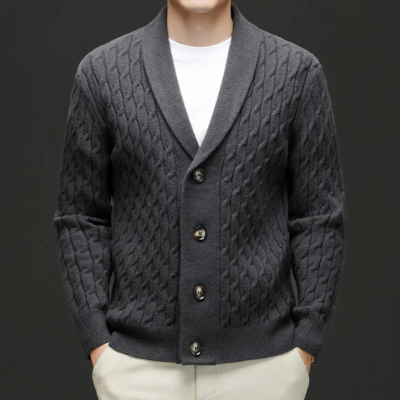 Men's Royale Wool Cardigan Sweater