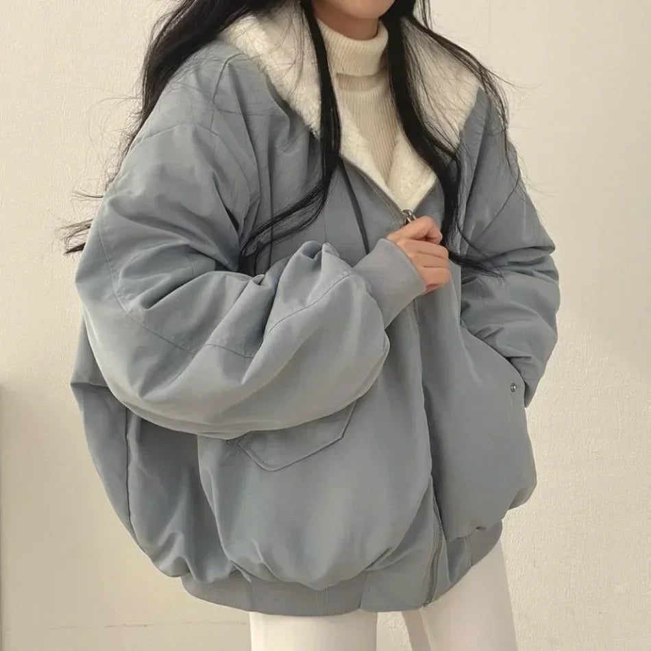 Harper Reversible Zipper Hoodie Jackets