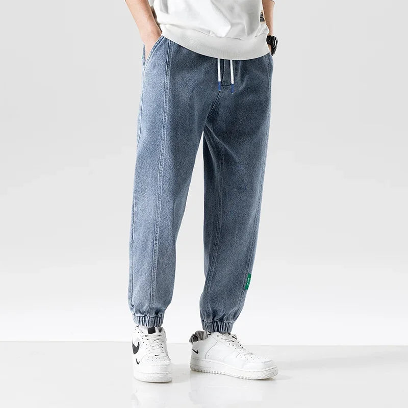 Light Wash Denim Joggers Pants