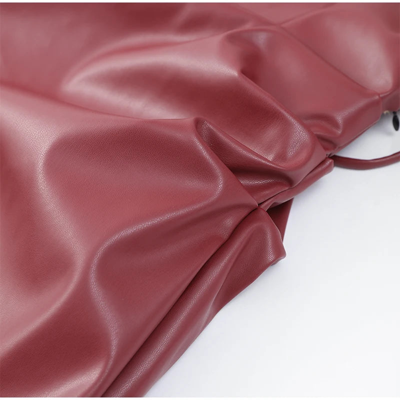 Bold Allure Faux Leather Corset Party Dress