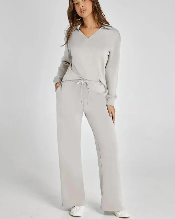 Women's 2Pcs/Set Outfits Casual Long Sleeve Sweatsuits Sets