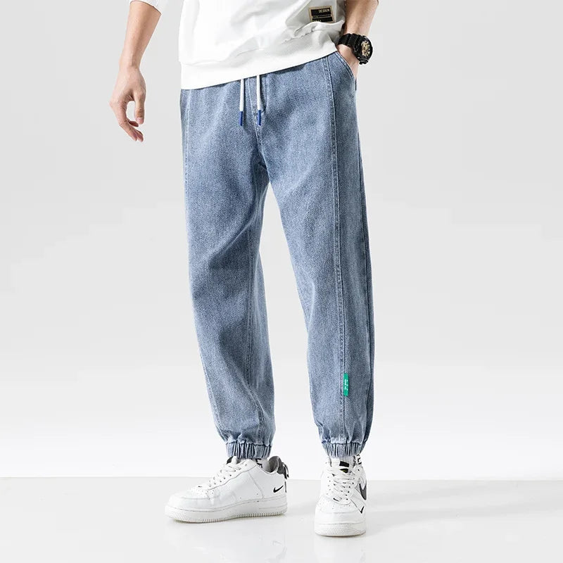 Light Wash Denim Joggers Pants