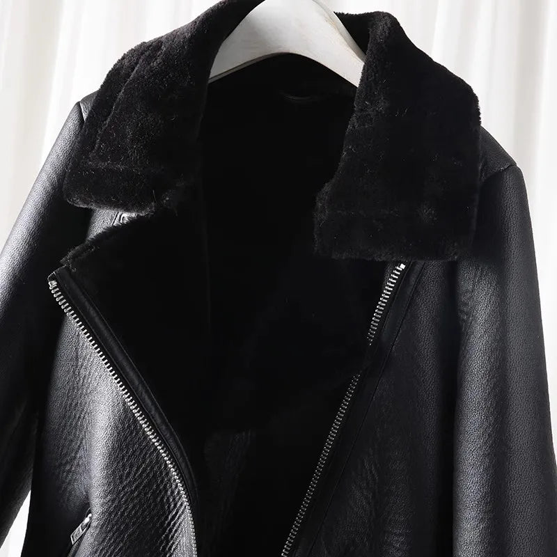 Women's Thick Warm Lamb Feather Jacket