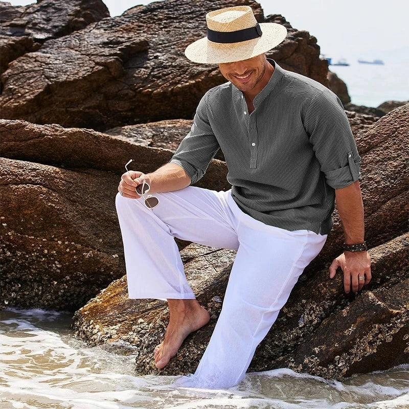 Eros Casual Cotton Linen Shirt
