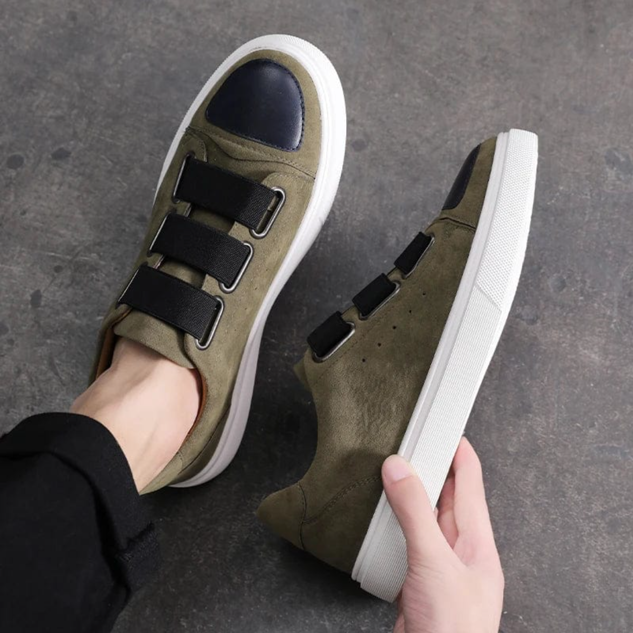 Enzo Mathis Leather Sneakers