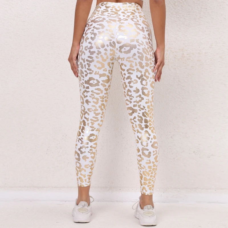 Nicola Metallic Leopard Leggings