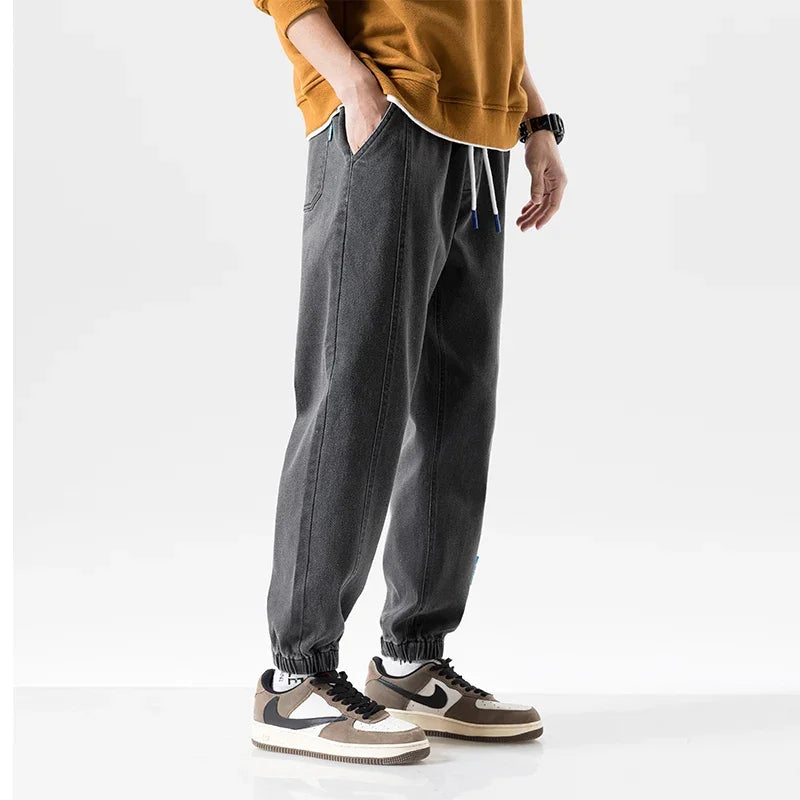 Light Wash Denim Joggers Pants
