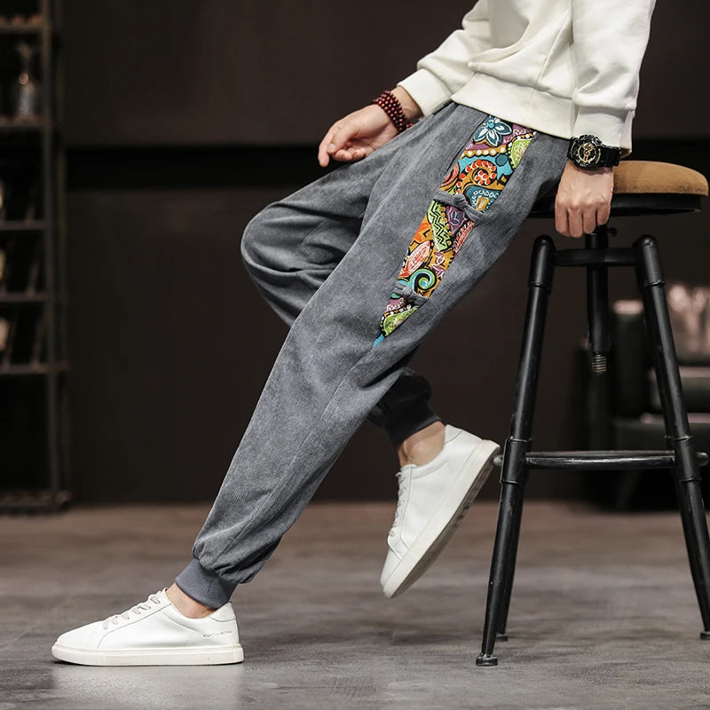 Men's Patchwork Art Joggers