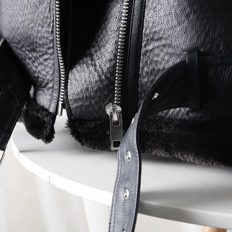 Women's Thick Warm Lamb Feather Jacket