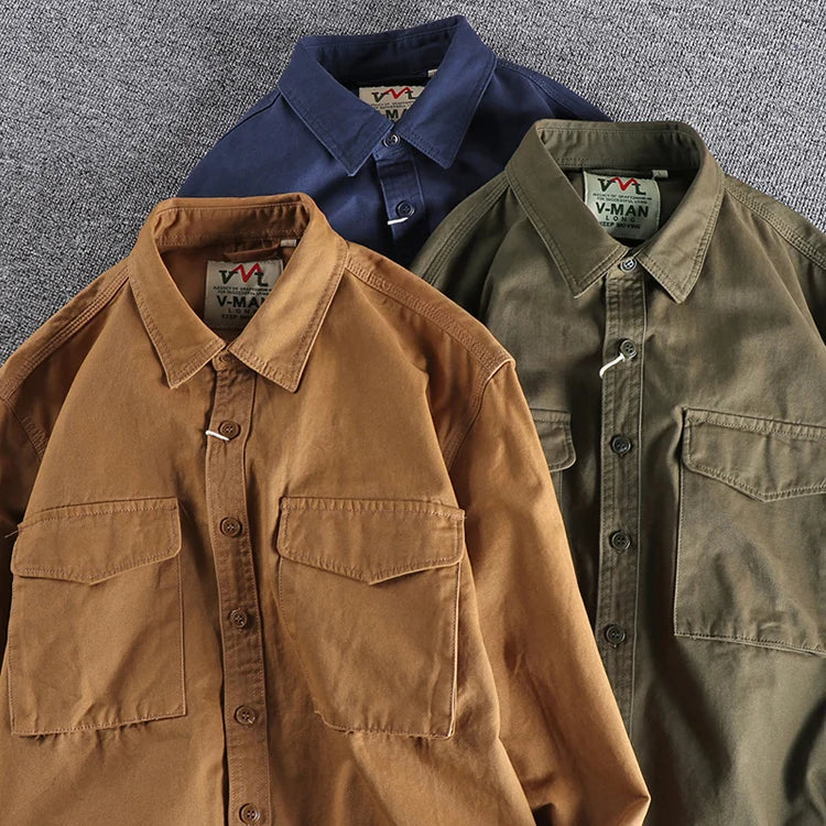 British Style Retro Long Sleeve Shirt