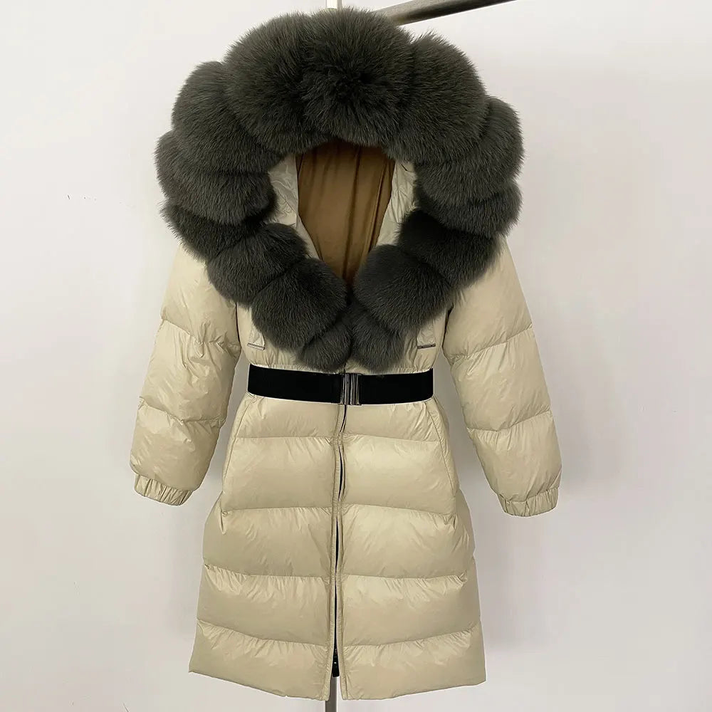 Sierra Fox Fur Women Padded Puffer Jacket