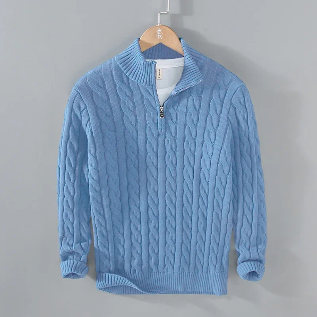 Valentino Zip Knit Mock Neck Sweaters