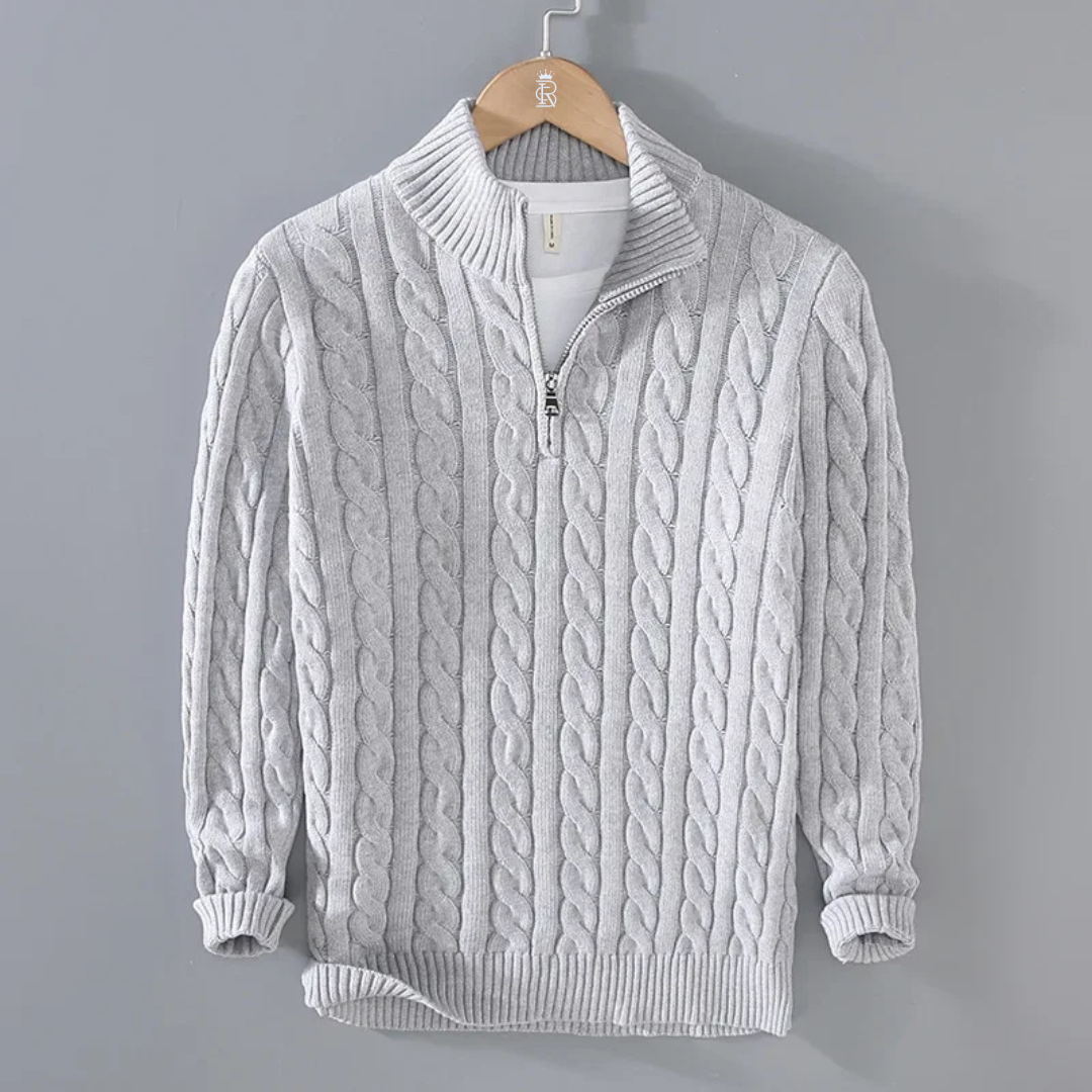 Valentino Zip Knit Mock Neck Sweaters