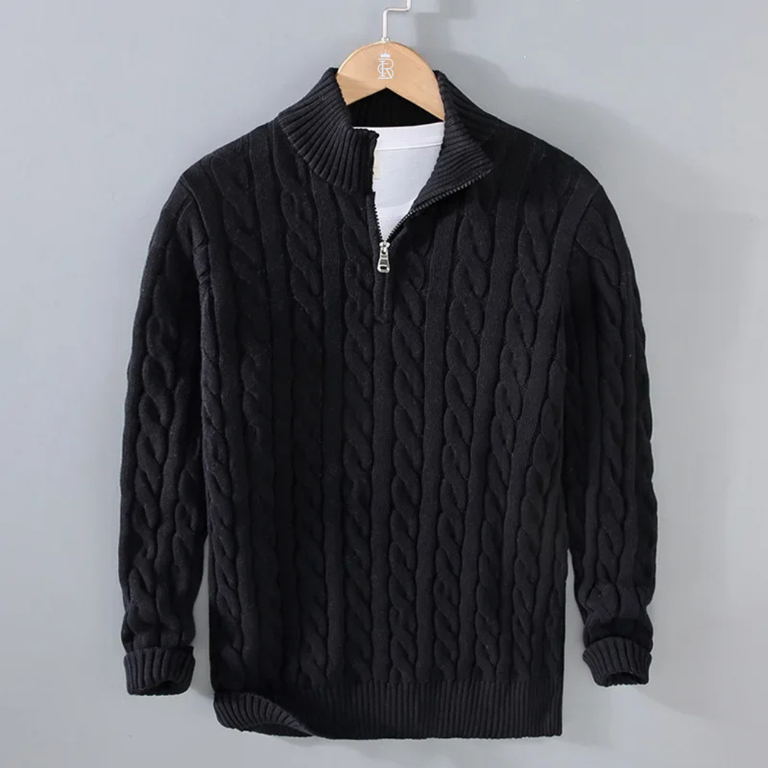 Valentino Zip Knit Mock Neck Sweaters