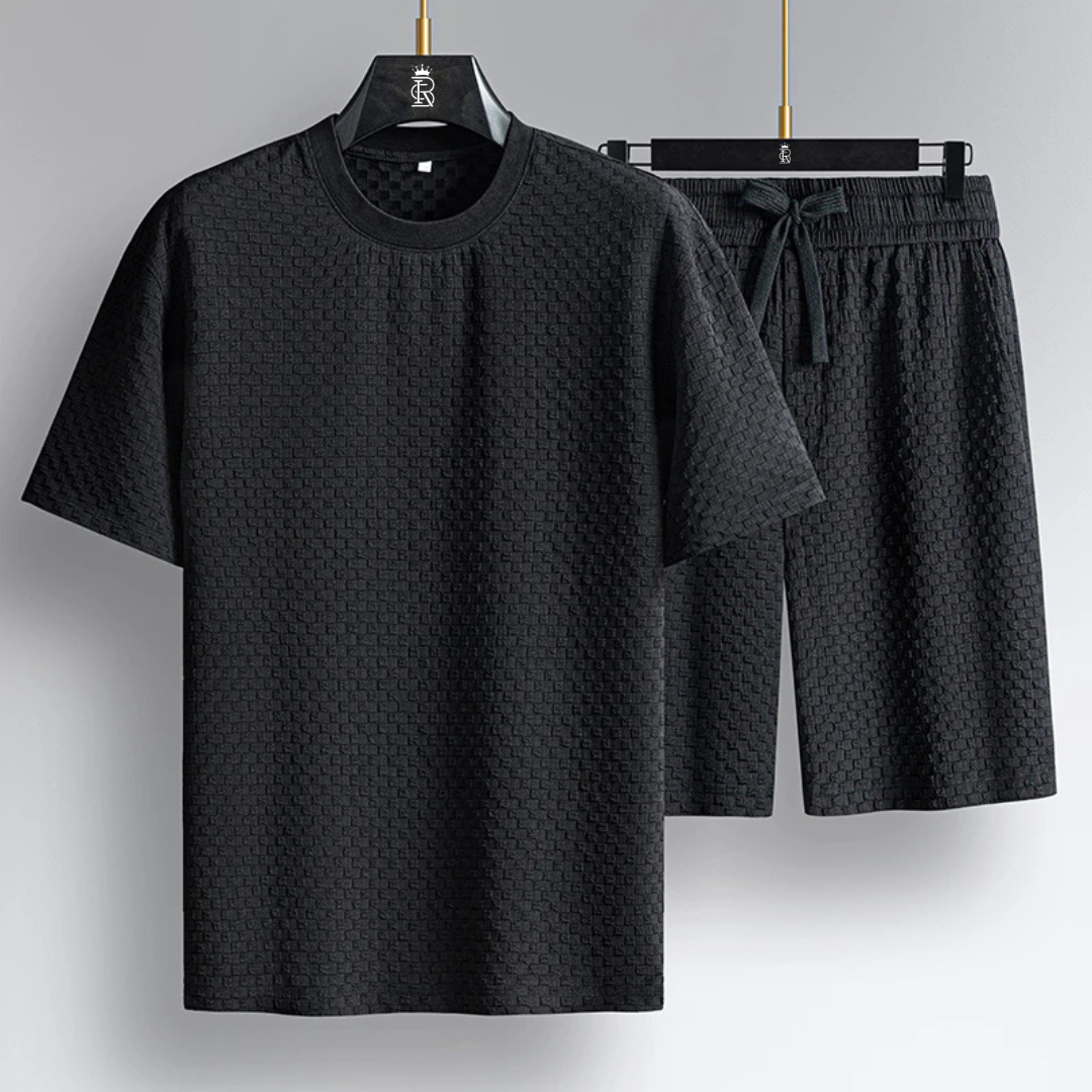Men's Short Luxury Knit Suit Set