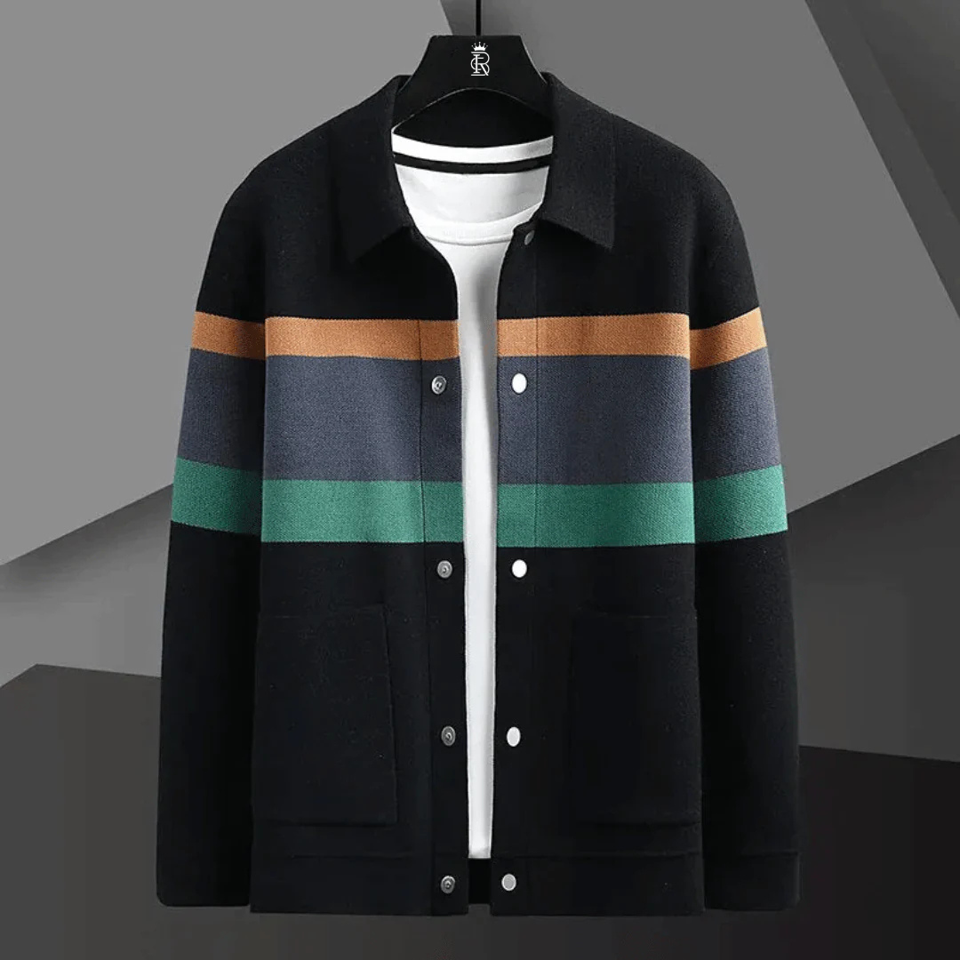 Men's Jacquard Knitted Cardigan