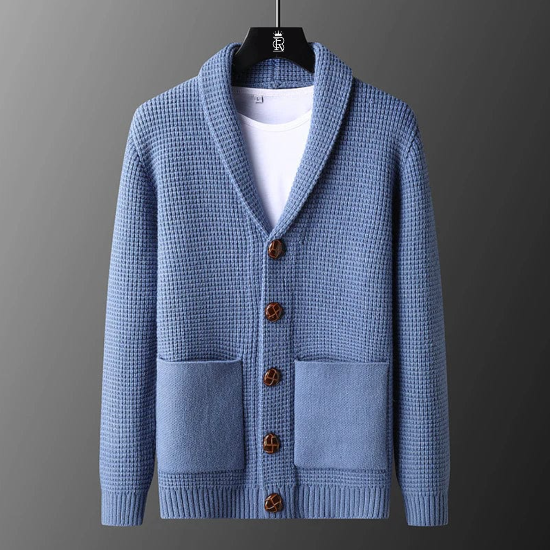 Men's Aurelio Waffle Knit Cardigan