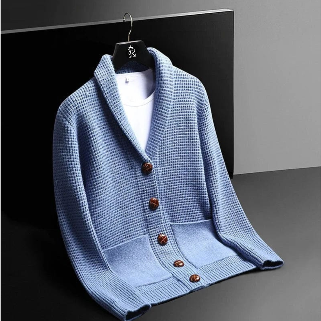 Men's Aurelio Waffle Knit Cardigan