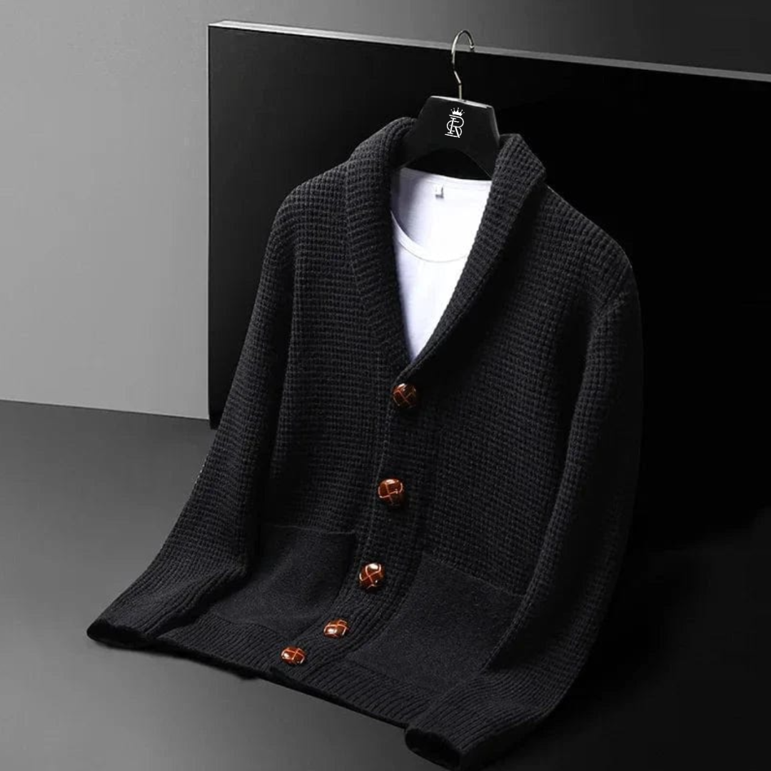 Men's Aurelio Waffle Knit Cardigan