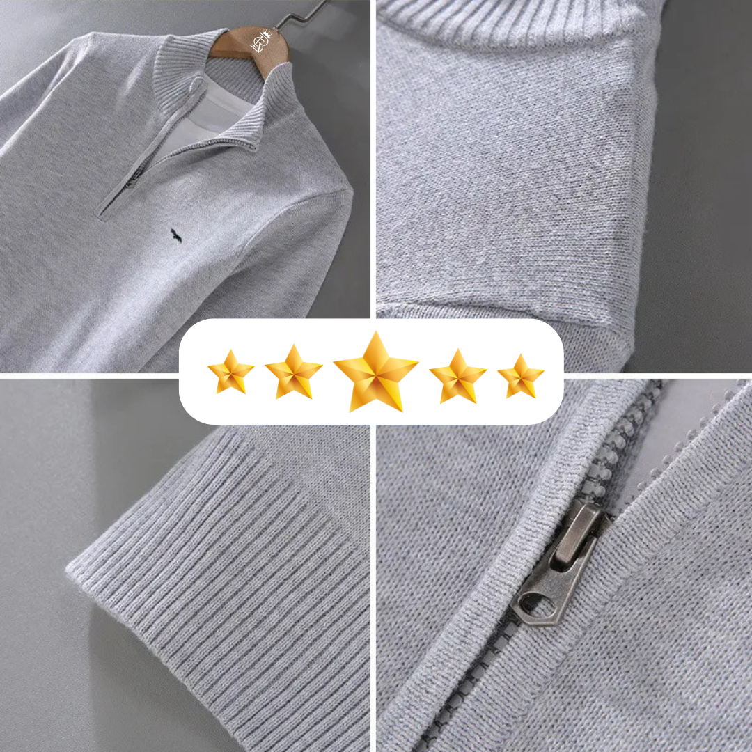 Lorenzo Classic Half-Zip Sweater