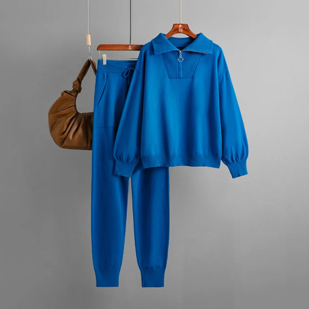 Knitted Suit Warm Pant 2 Piece Sets - Layla - Bottom & Top