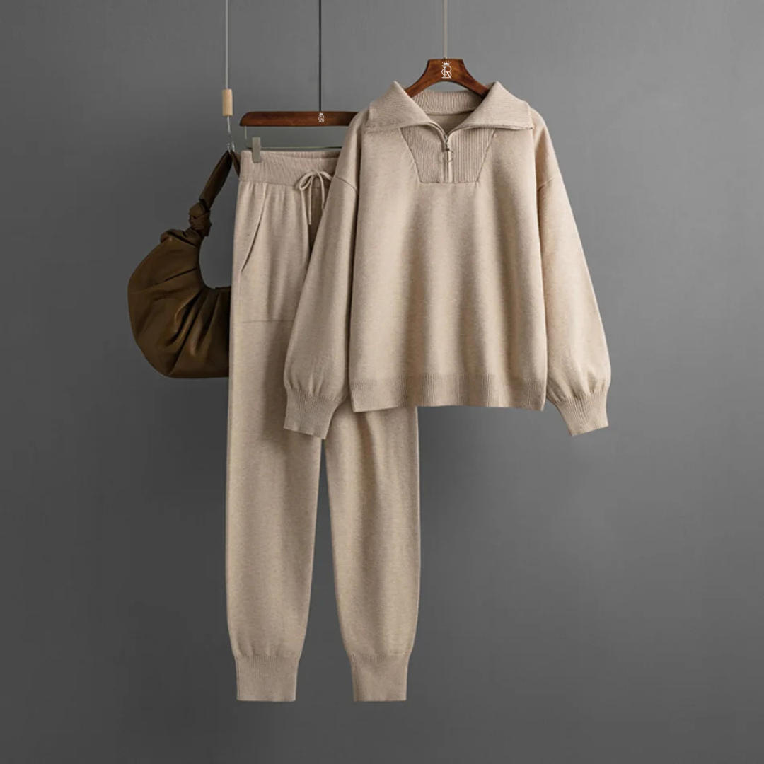 Knitted Suit Warm Pant 2 Piece Sets - Layla - Bottom & Top