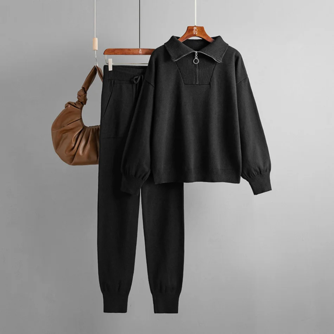 Knitted Suit Warm Pant 2 Piece Sets - Layla - Bottom & Top