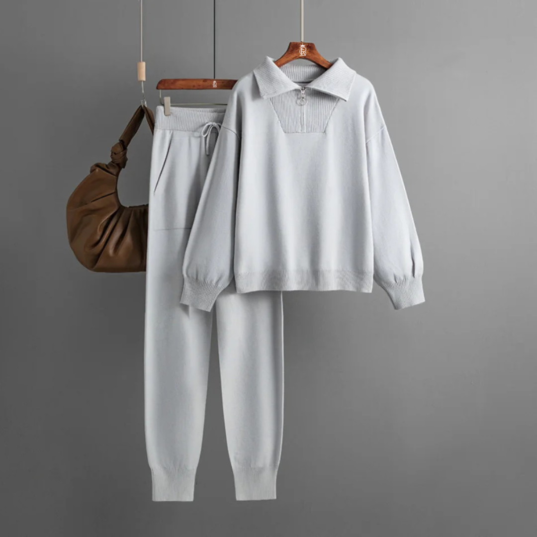Knitted Suit Warm Pant 2 Piece Sets - Layla - Bottom & Top