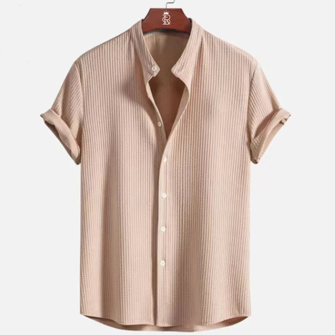 Men's Ribbed Collar Shirt