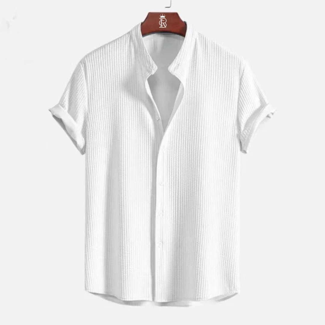 Men's Ribbed Collar Shirt