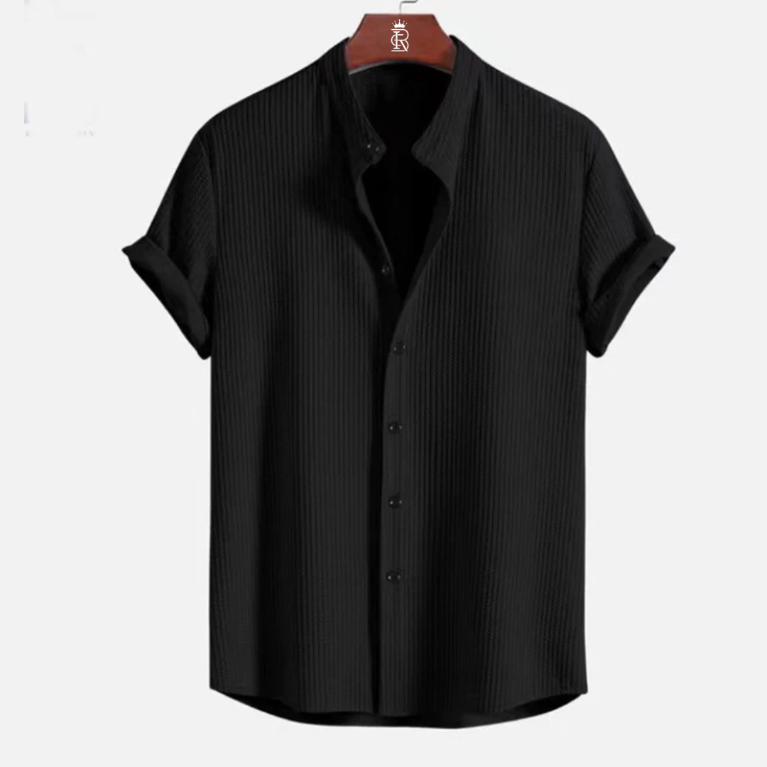 Men's Ribbed Collar Shirt