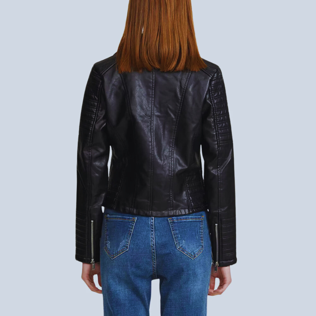 Daniella Biker Faux Leather Jacket