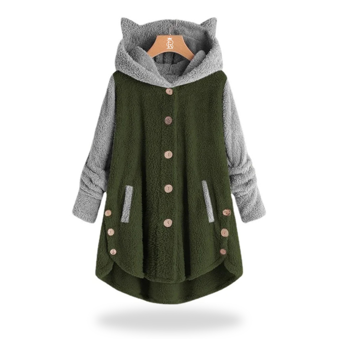 Women's Fleece Warm Button Hoodies