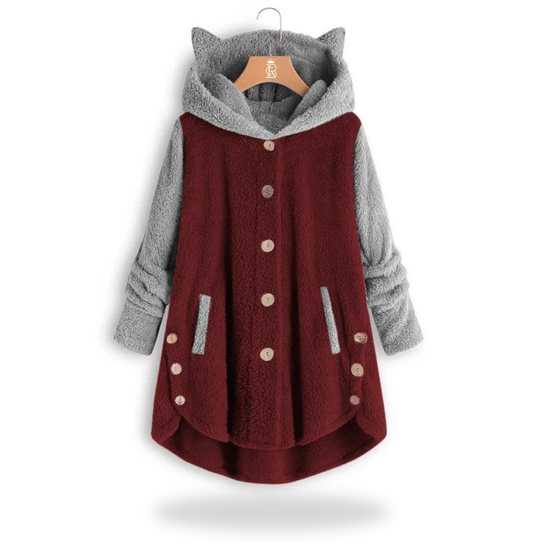Women's Fleece Warm Button Hoodies