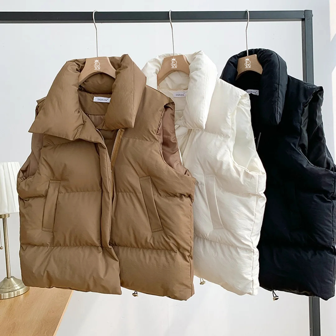 Women's Warm Cropped Vest Jackets