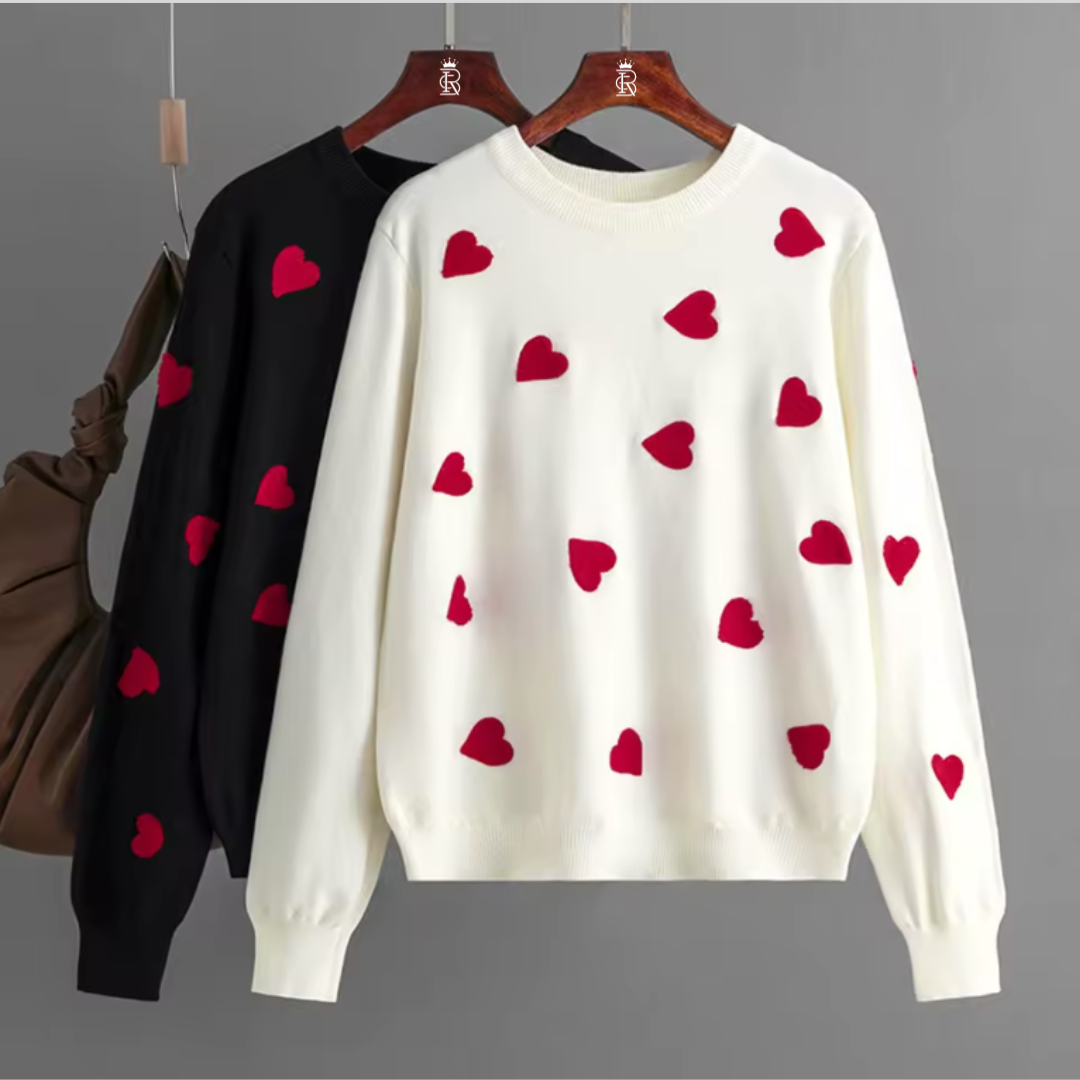 Sweet Sentiments Knit Heart Sweater