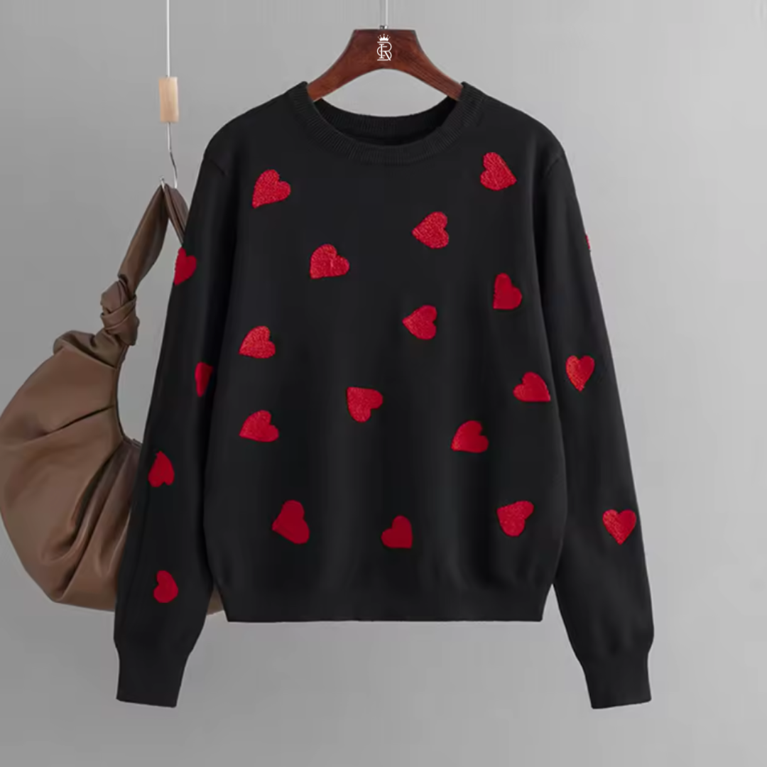 Sweet Sentiments Knit Heart Sweater