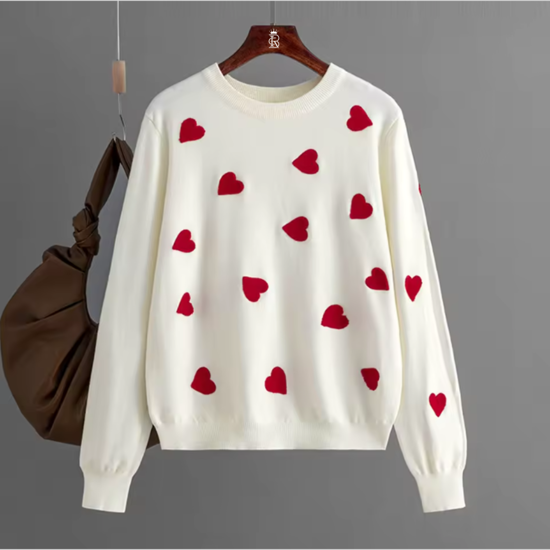 Sweet Sentiments Knit Heart Sweater