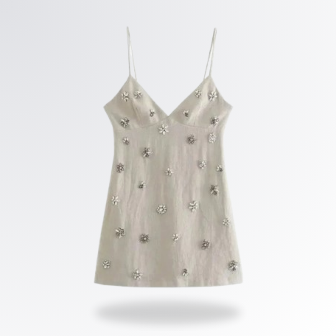 Women's Starry Rhinestone Mini Dress