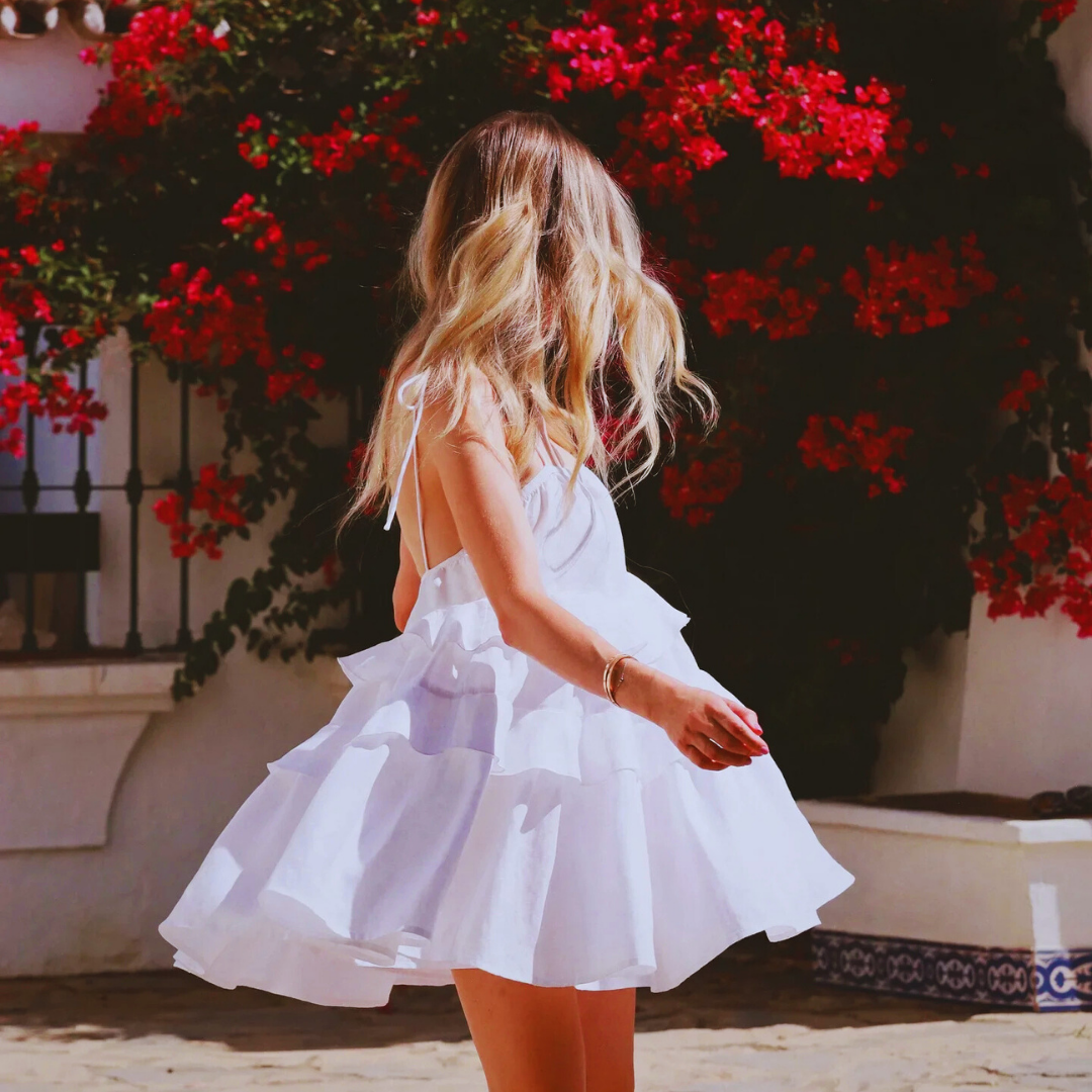 Tiered Strapless Classic Mini Dress