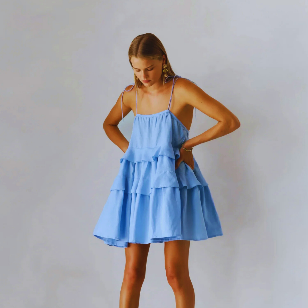Tiered Strapless Classic Mini Dress