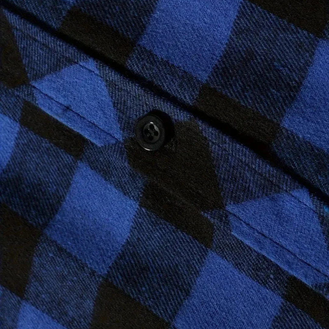 Beyond Street Hooded Plaid Shirt Jacket