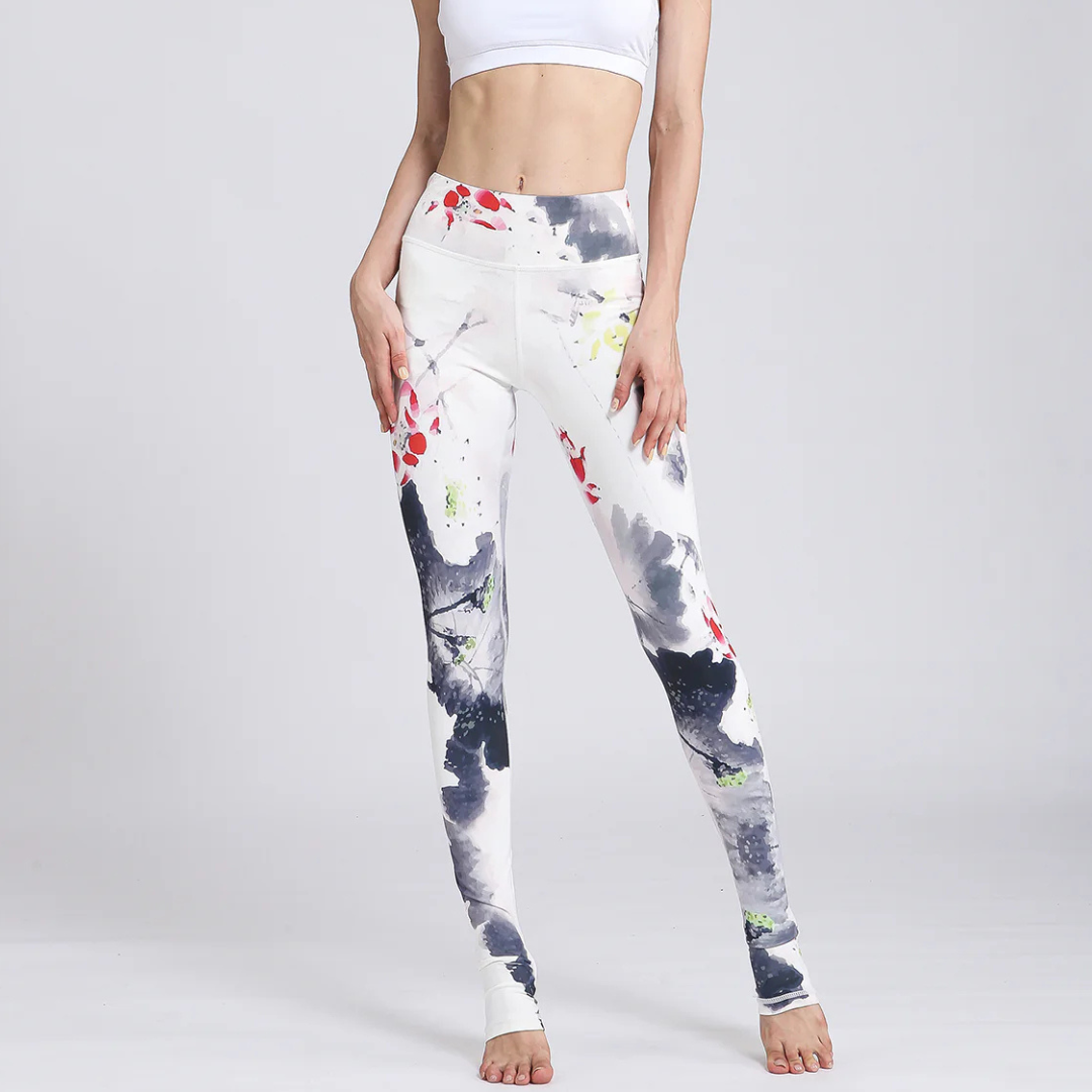 Plum Blossom Sports Leggings