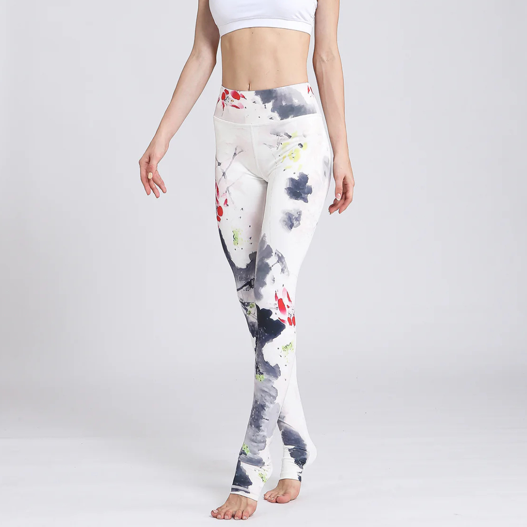 Plum Blossom Sports Leggings