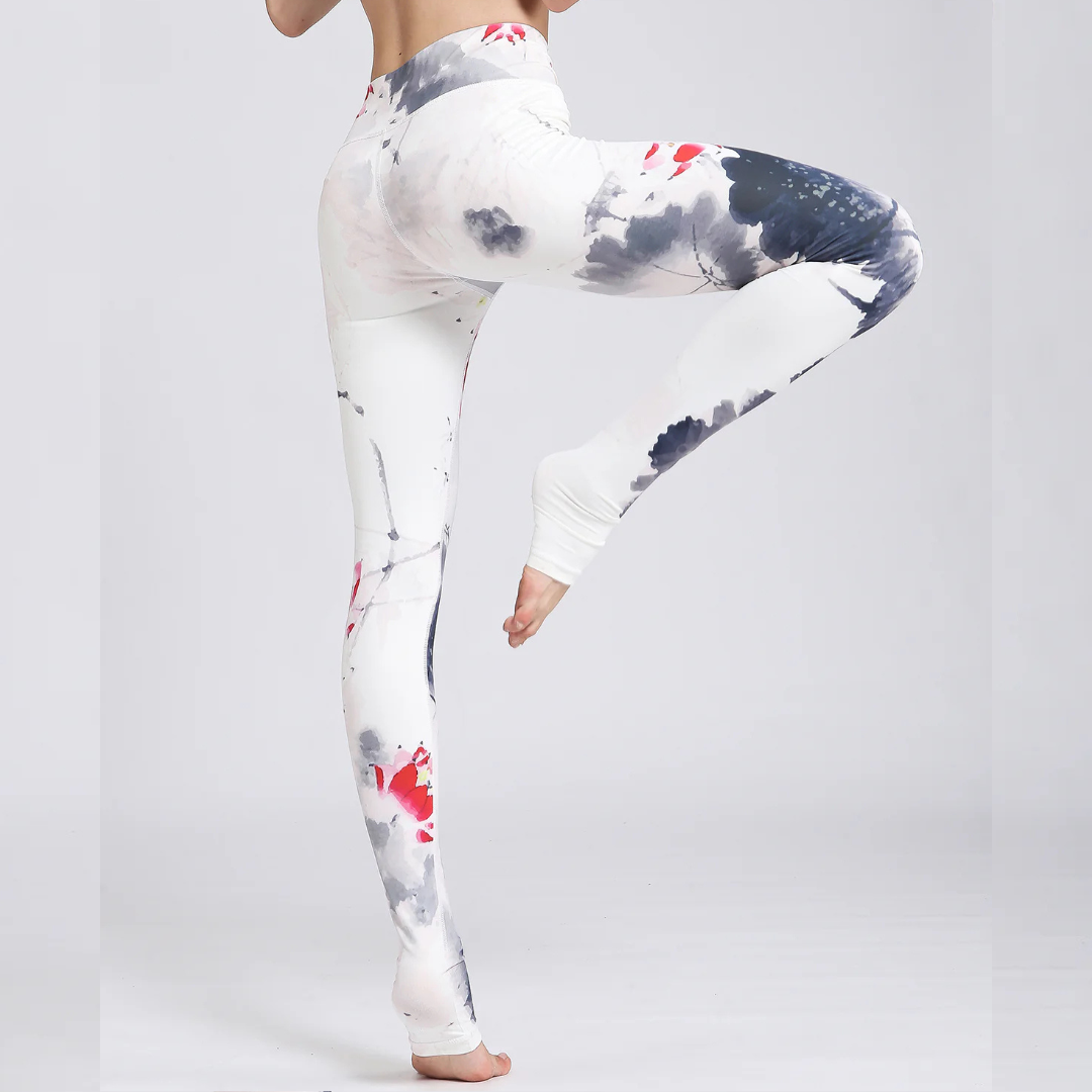 Plum Blossom Sports Leggings