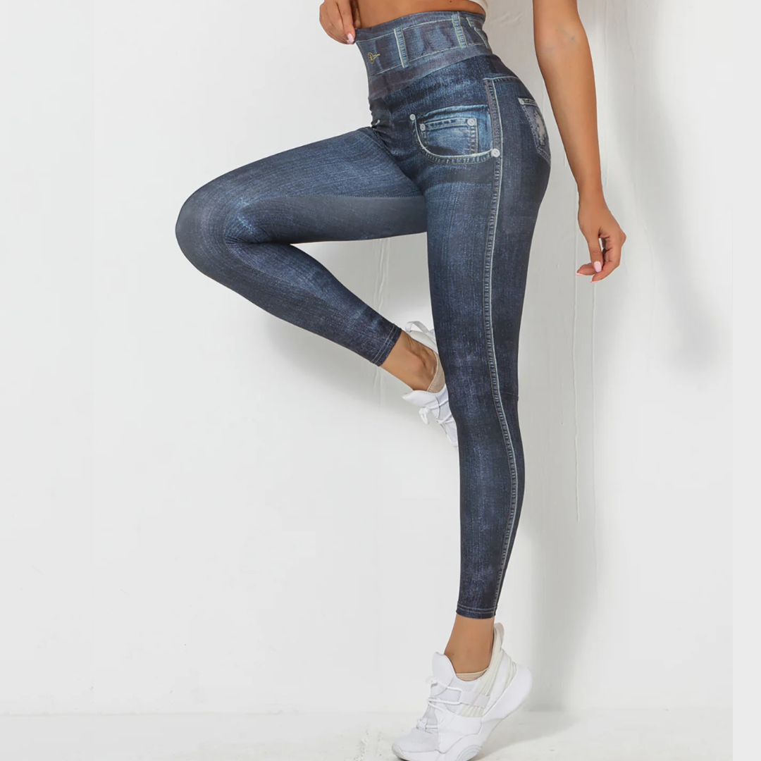 Normani Denim Scrunch Leggings