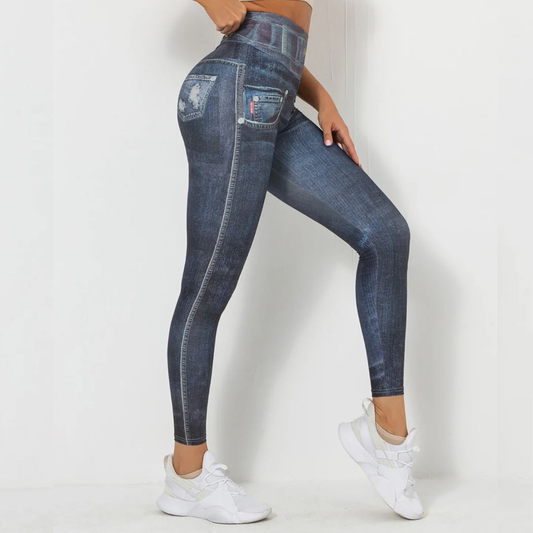 Normani Denim Scrunch Leggings