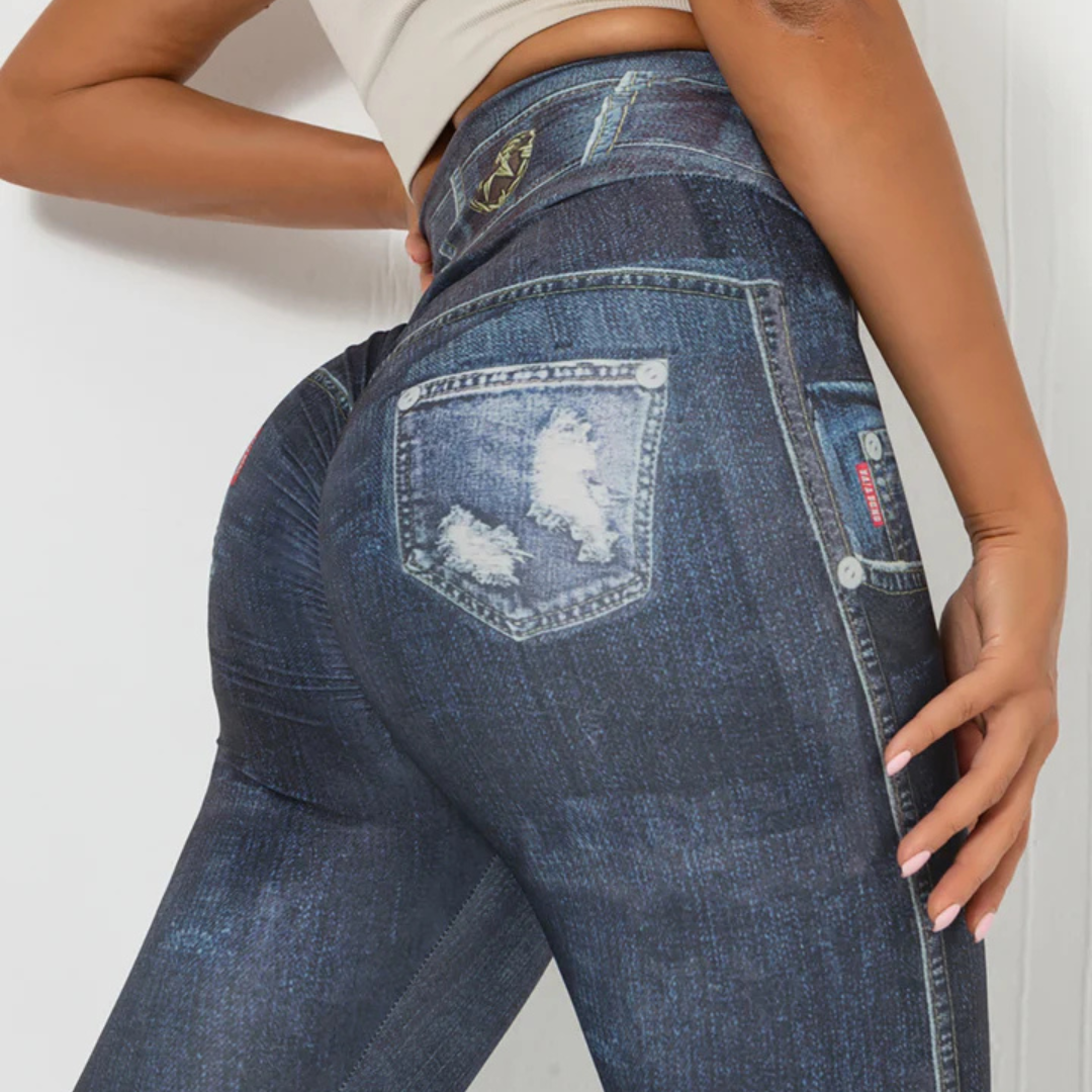Normani Denim Scrunch Leggings